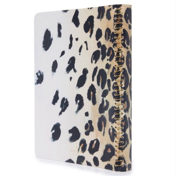 Kate Spade Leopard Print Concealed Spiral Notebook nwt - Picture 3 of 5